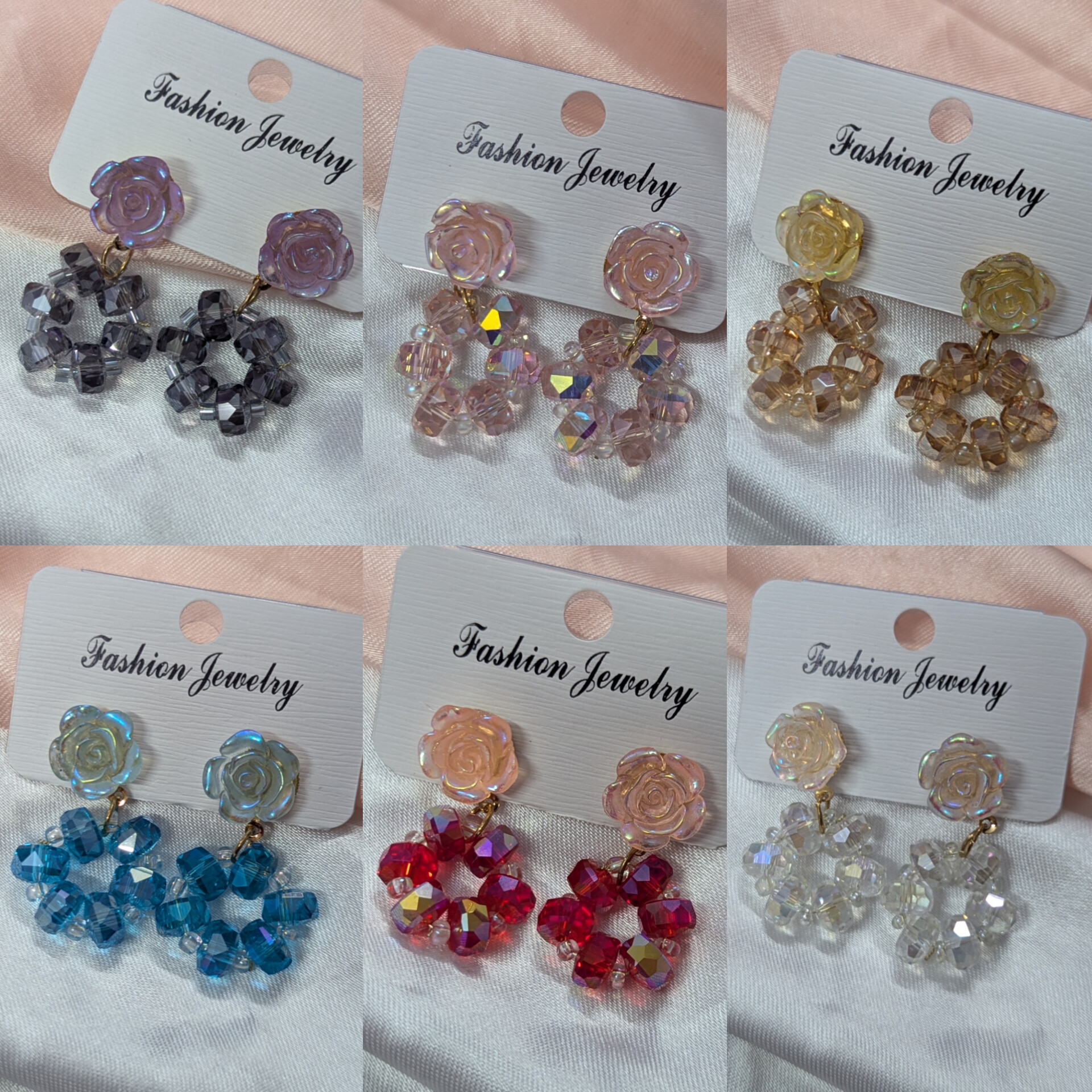 Crystal beads earrings