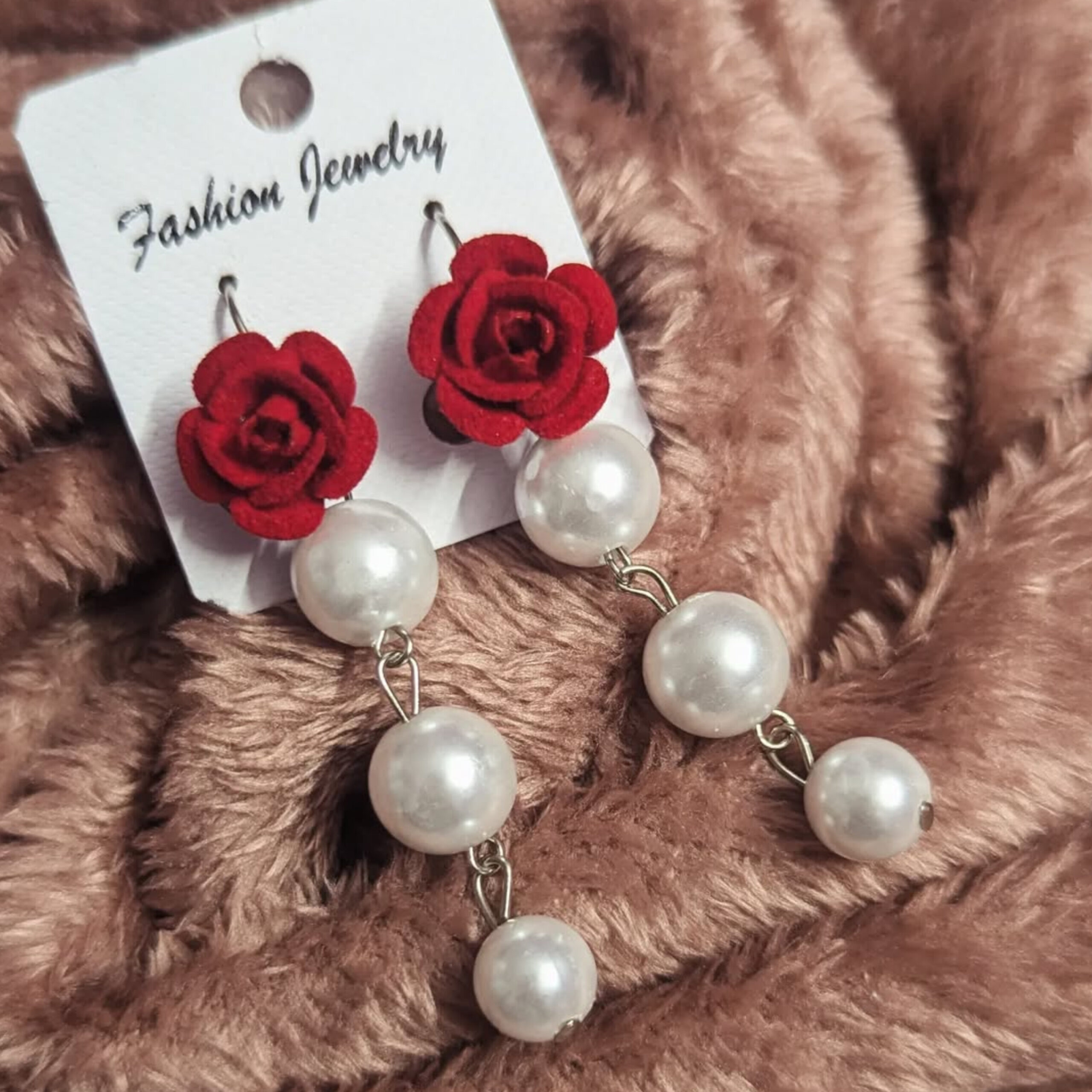 Leverback type _ Korean rose earrings