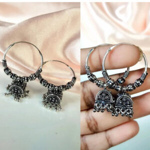 Loop Oxidized Jhumka