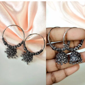 Loop Oxidized Jhumka