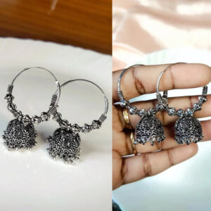 Loop Oxidized Jhumka