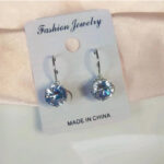 Silver plated Stone Earring