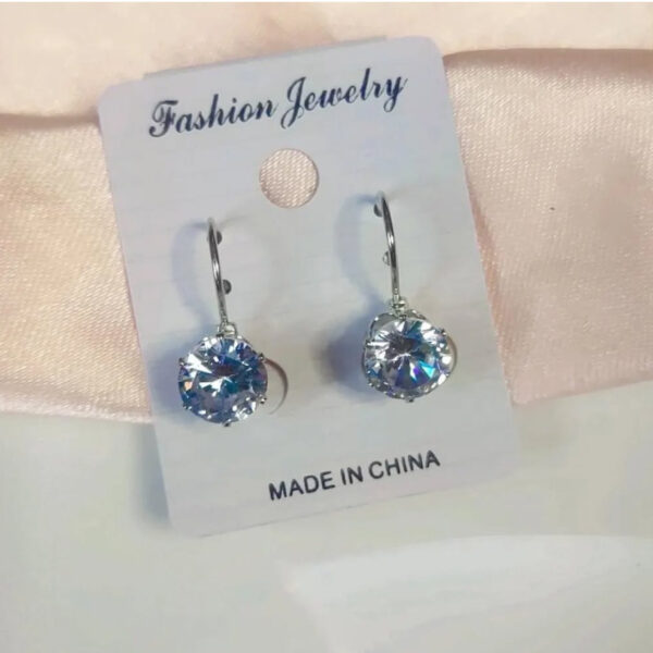 Silver plated Stone Earring