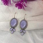 Hook oxidised earrings_Lavender