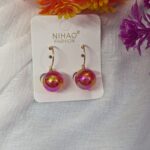 Dual color Pearl leverback earring
