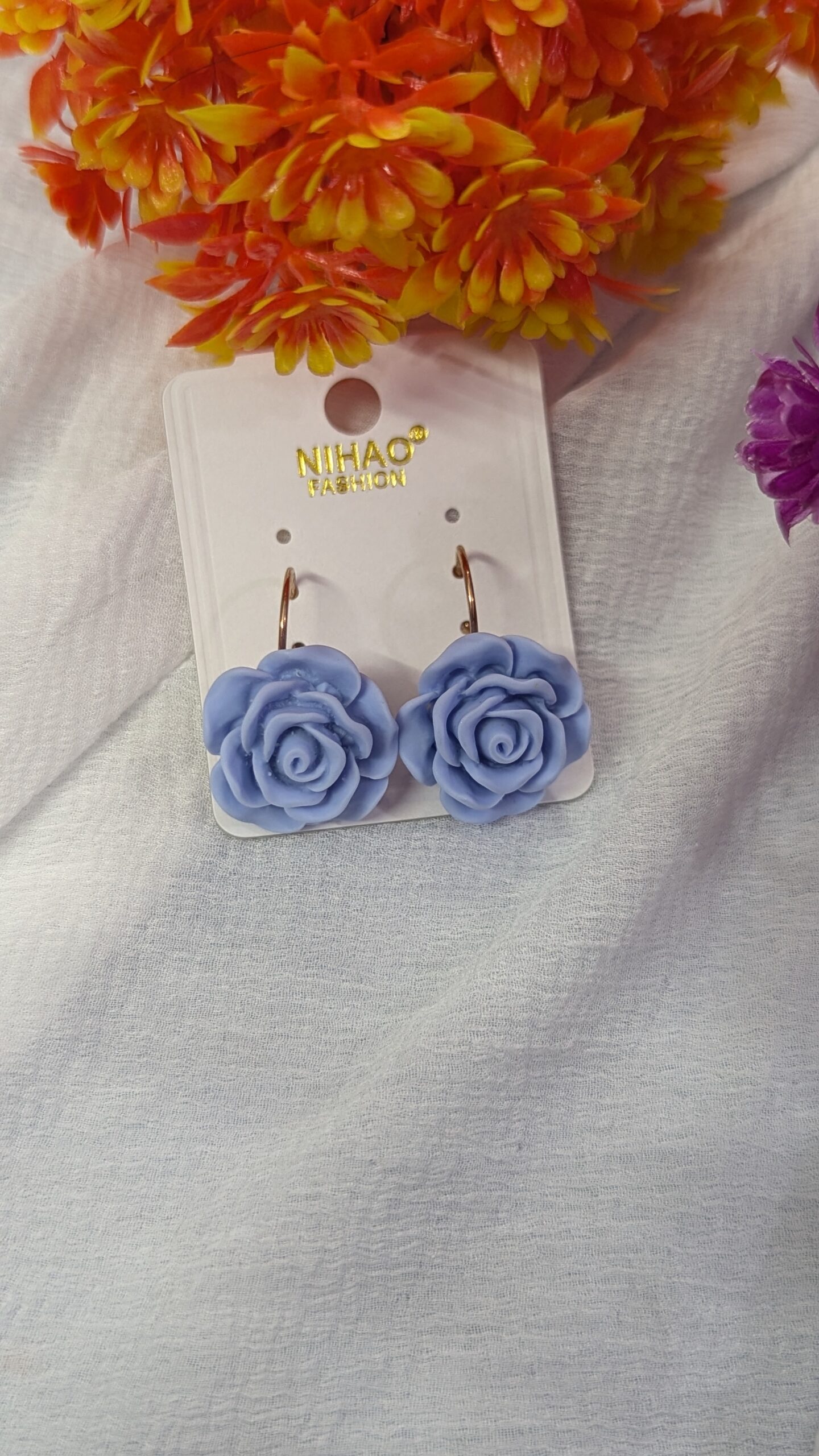 Rose Leverback Earrings