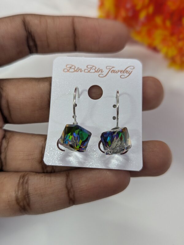 Multi color Leverback Earring