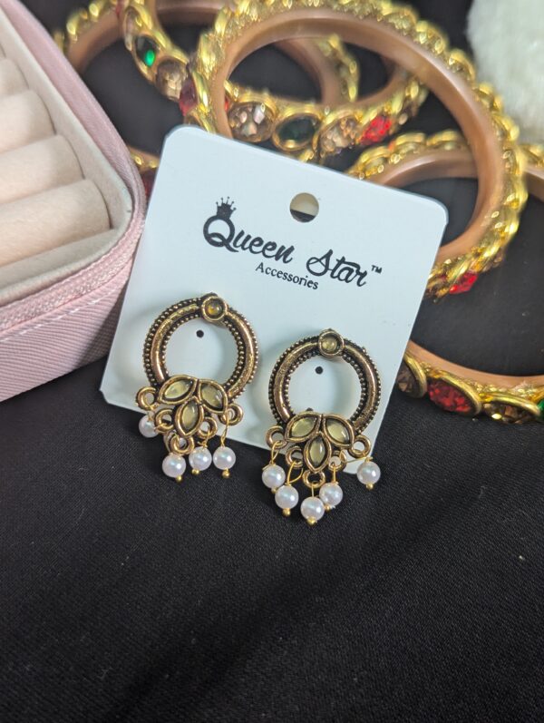 Oxidized earring_Yellow