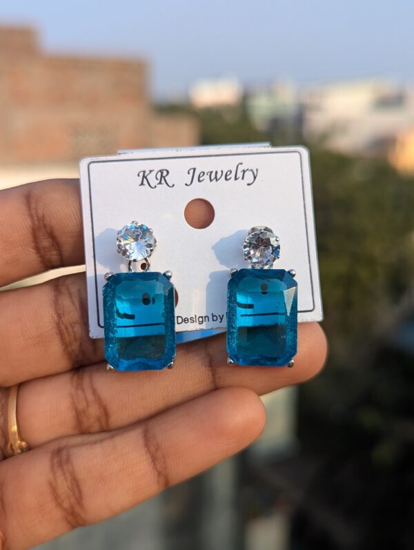 Crystal Drops Party Wear Earrings
