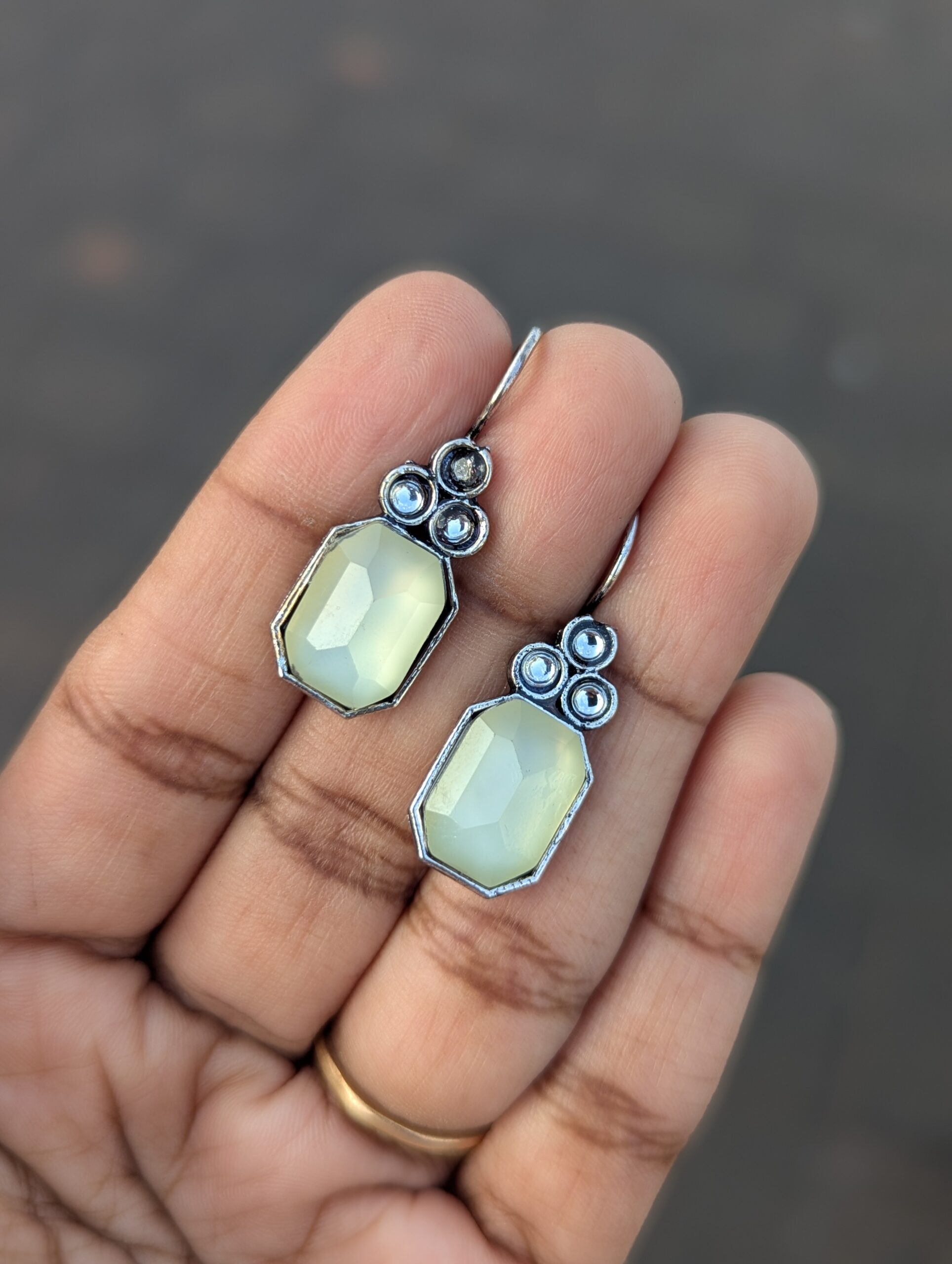 Oxidized Hook Earrings