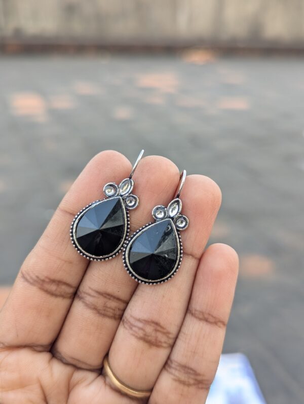 Oxidized Hook Earring