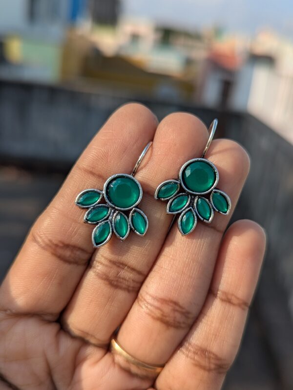 Oxidized Hook Earring