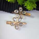 Gold plated stone alligator clips