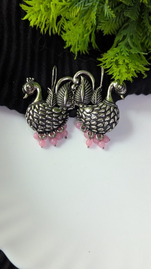 Peacock Oxidized Earring
