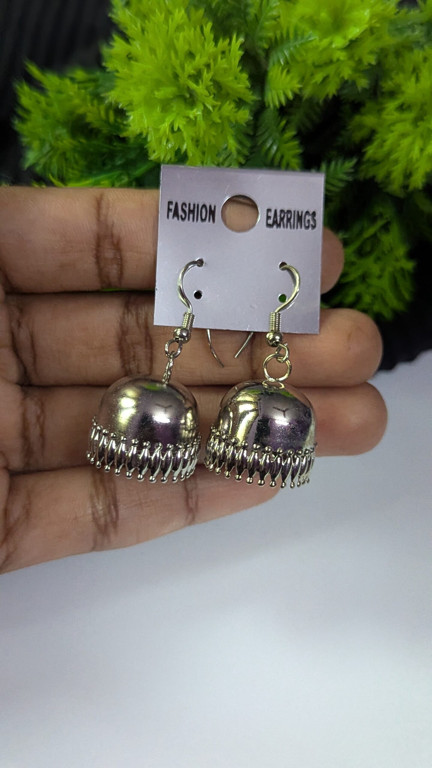Weightless Silver Jhumka