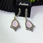 Oxidized Stud Type Earring