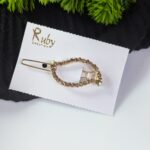 Korean Gold-stone Lock Hair Clips