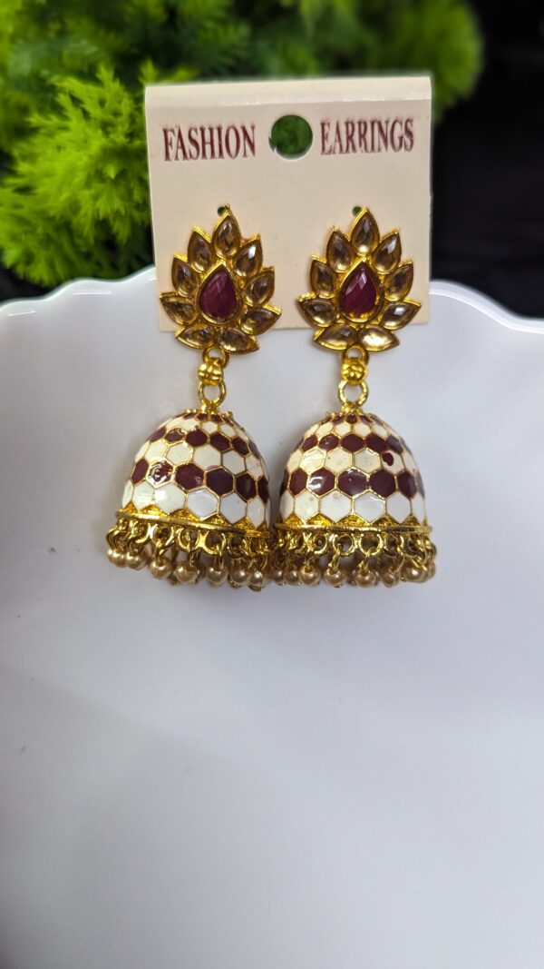 Festive Meenakari Jhumka