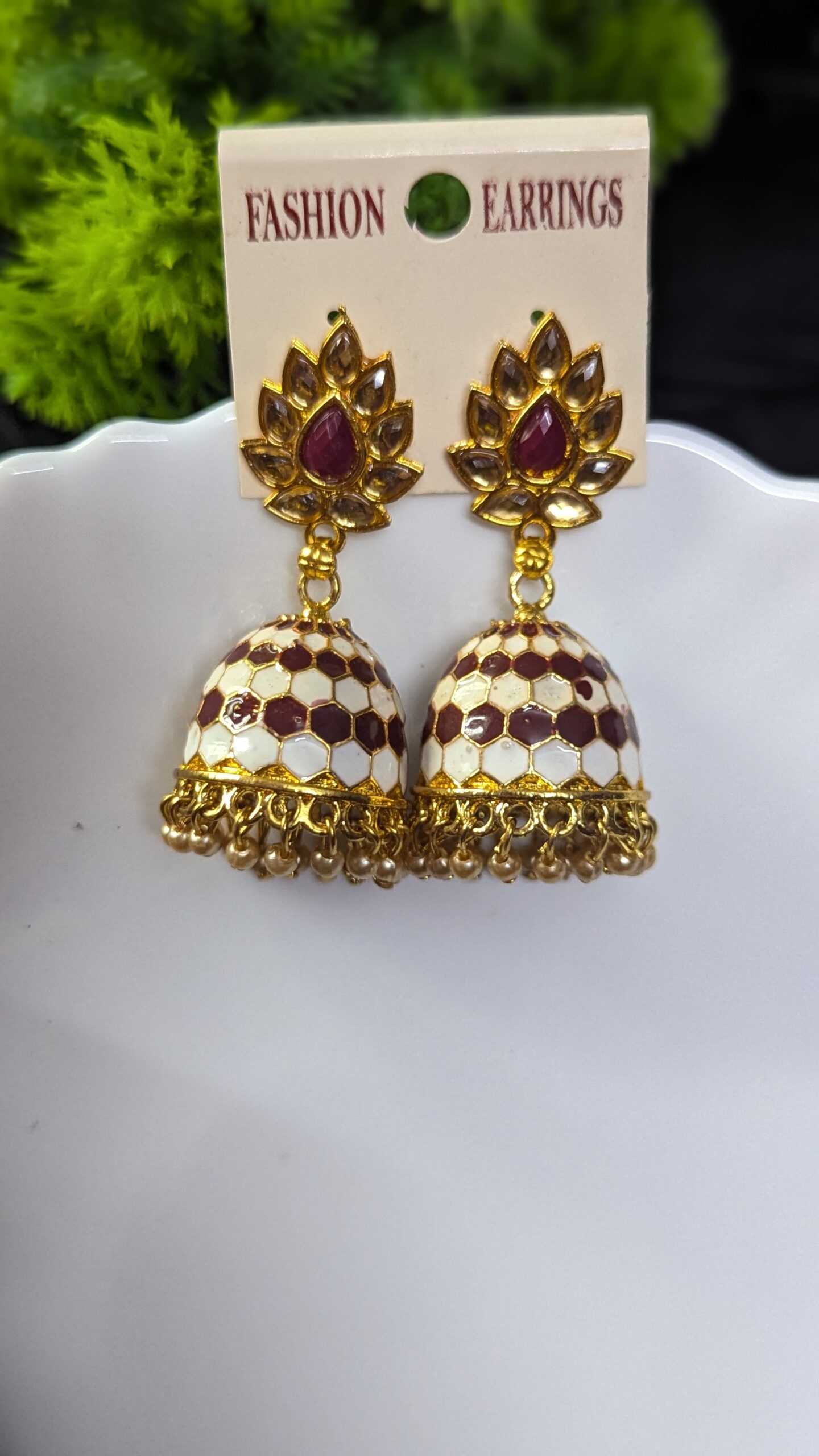 Festive Meenakari Jhumka