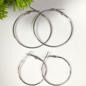 Plain Silver Hoop Earring