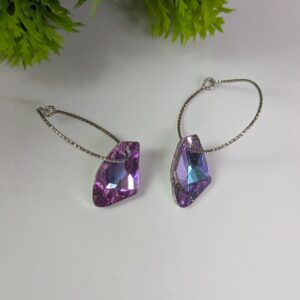 Crystal Drops Hoop Earrings
