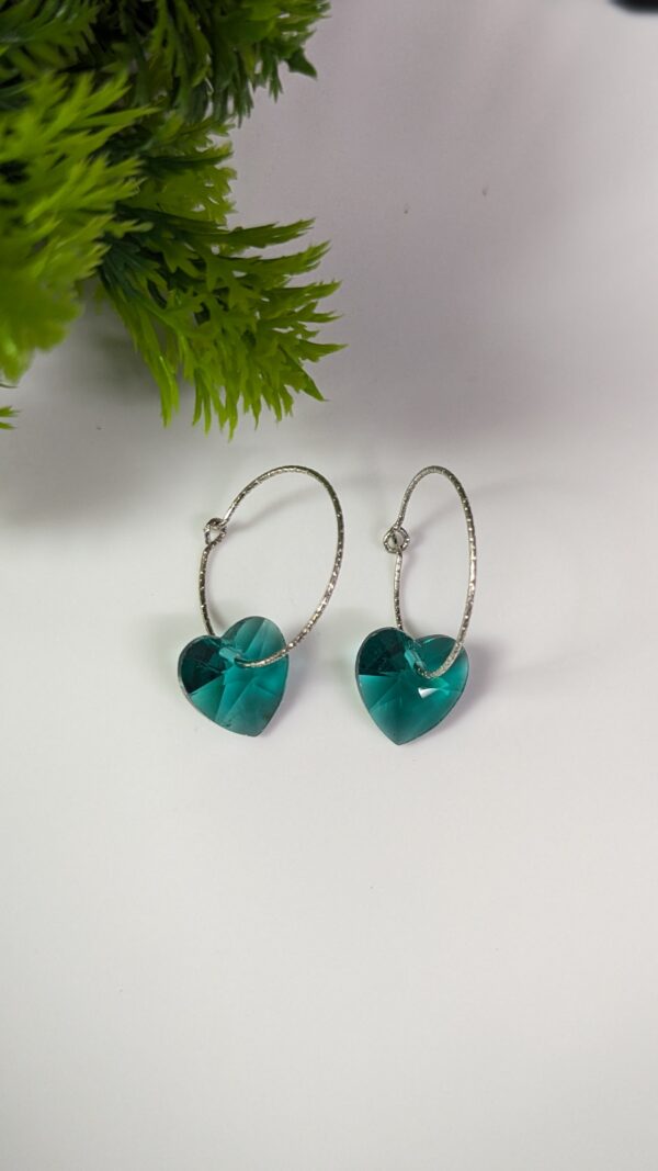 Crystal Drops Hoop Earrings