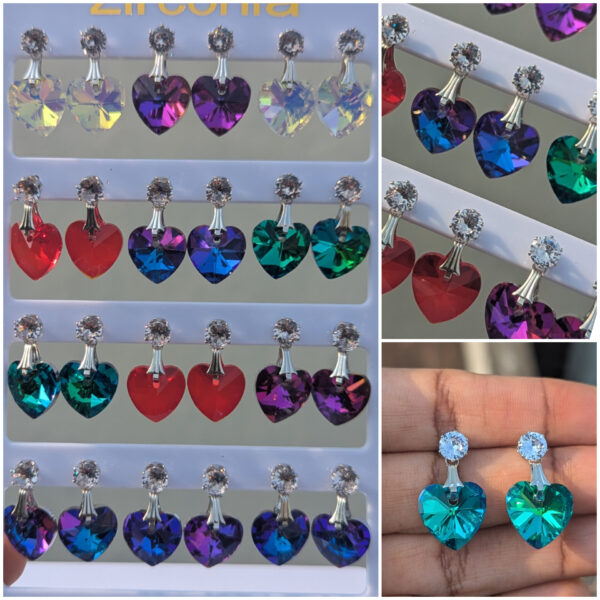 Crystal Heart Earrings