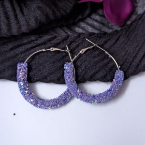 Glitter Hoop Earring_Medium Size