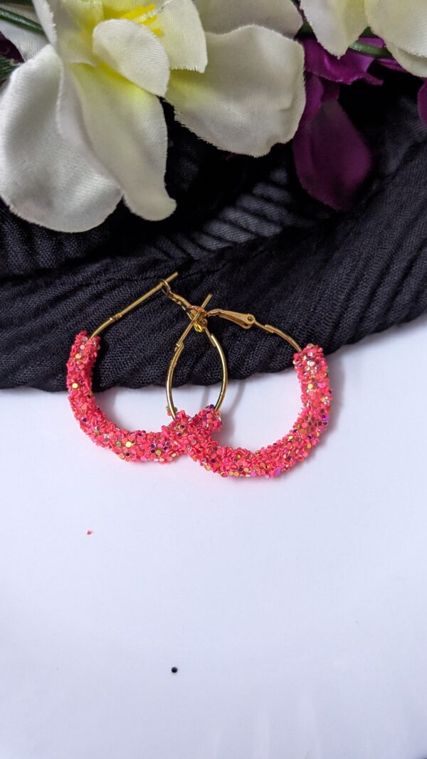 Glitter Hoop Earring_Medium Size