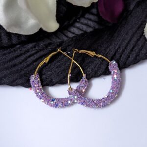 Glitter Hoop Earring_Medium Size