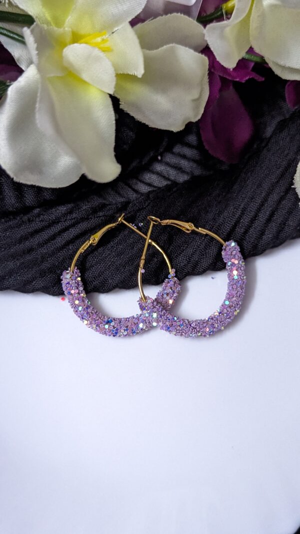 Glitter Hoop Earring_Medium Size