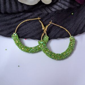 Glitter Hoop Earring_Medium Size