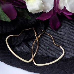 Heart Hoop Earrings- Big Size