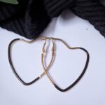 Heart Hoop Earrings- Big Size