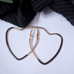 Heart Hoop Earrings- Big Size