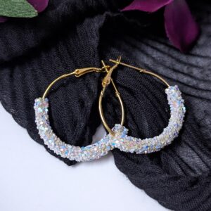 Glitter Hoop Earring_Medium Size