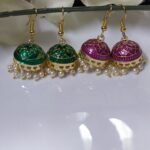 Meenakari Hook Jhumka_Medium
