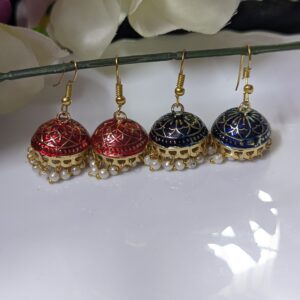 Meenakari Hook Jhumka_Medium