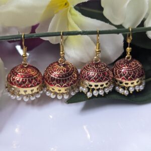 Meenakari Hook Jhumka_Medium To Big