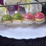 Meenakari Hook Jhumka_Medium To Big