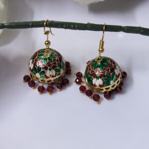 Meenakari Hook Jhumka_Medium To Big