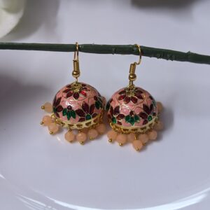 Meenakari Hook Jhumka_Medium To Big