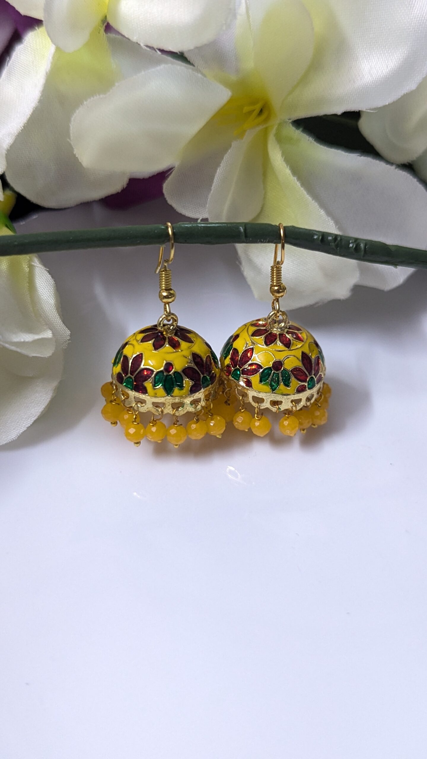 Meenakari Hook Jhumka_Medium To Big