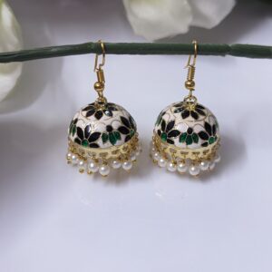 Meenakari Hook Jhumka_Medium To Big