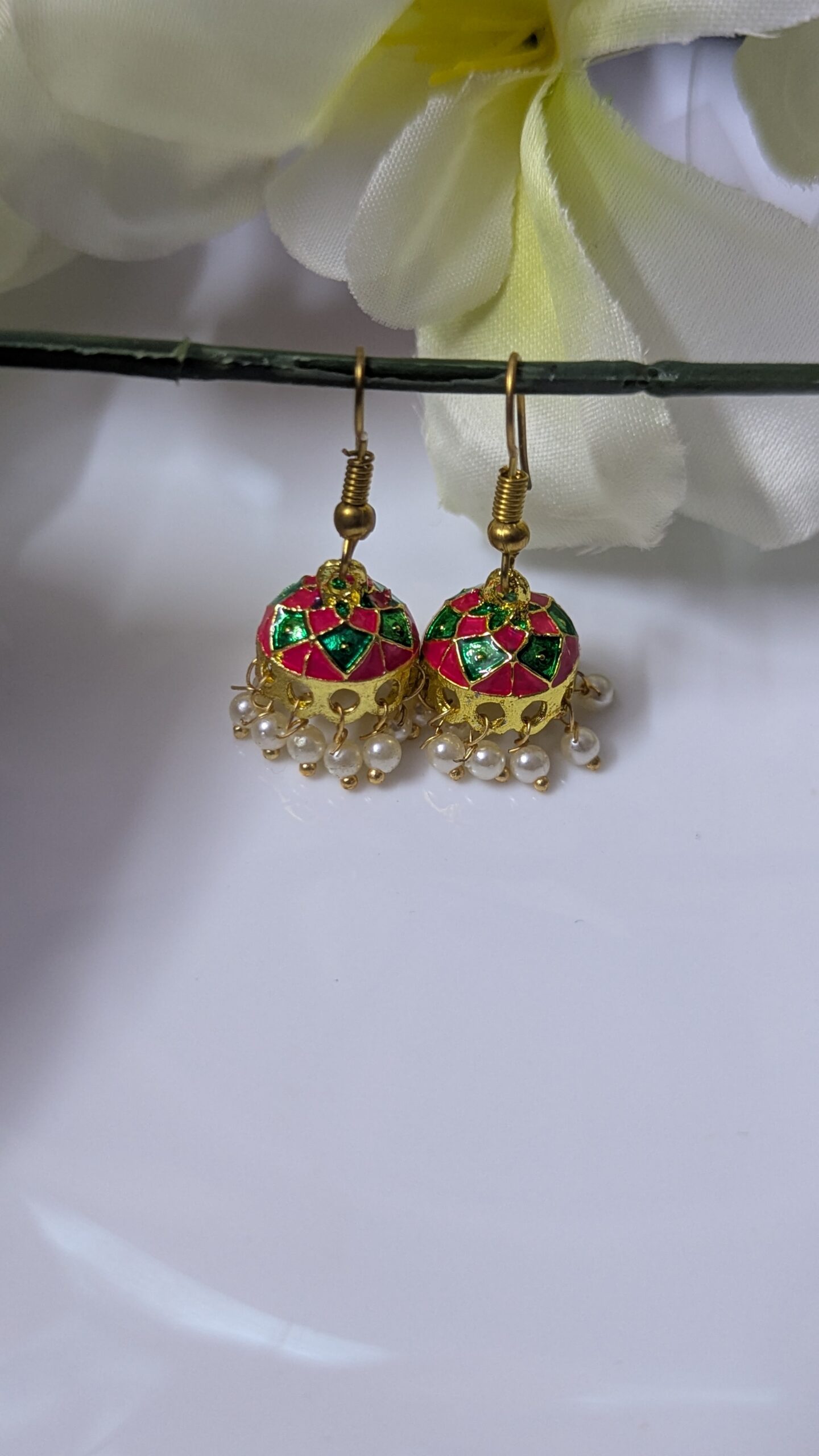 Meenakari Hook Jhumka_Small