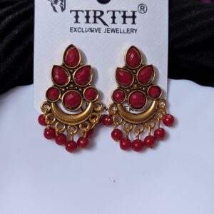 Kundan Stone Earrings_Gold Plated