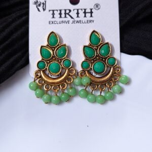 Kundan Stone Earrings_Gold Plated