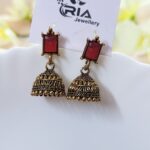 Gold jhumka_Medium size