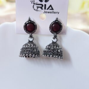 Silver jhumka _ Medium size