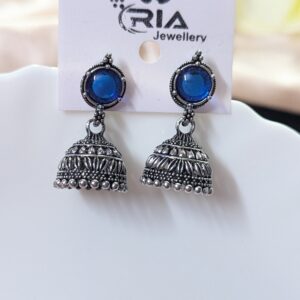 Silver jhumka _ Medium size